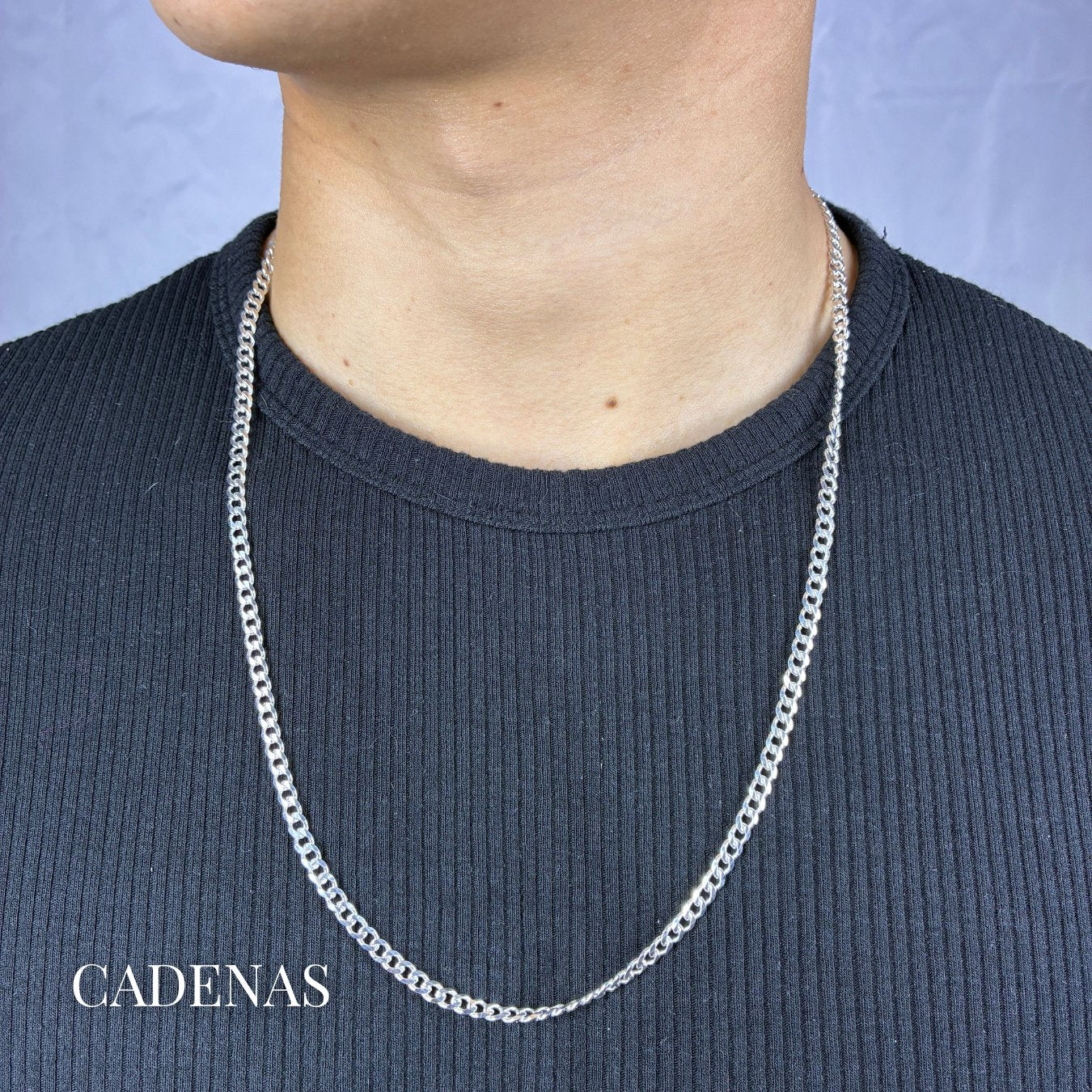 Cadena de plata 925 - Collar de plata 925 - Colgante de plata - Tourbillón - Cubana - Rolo - Grumet