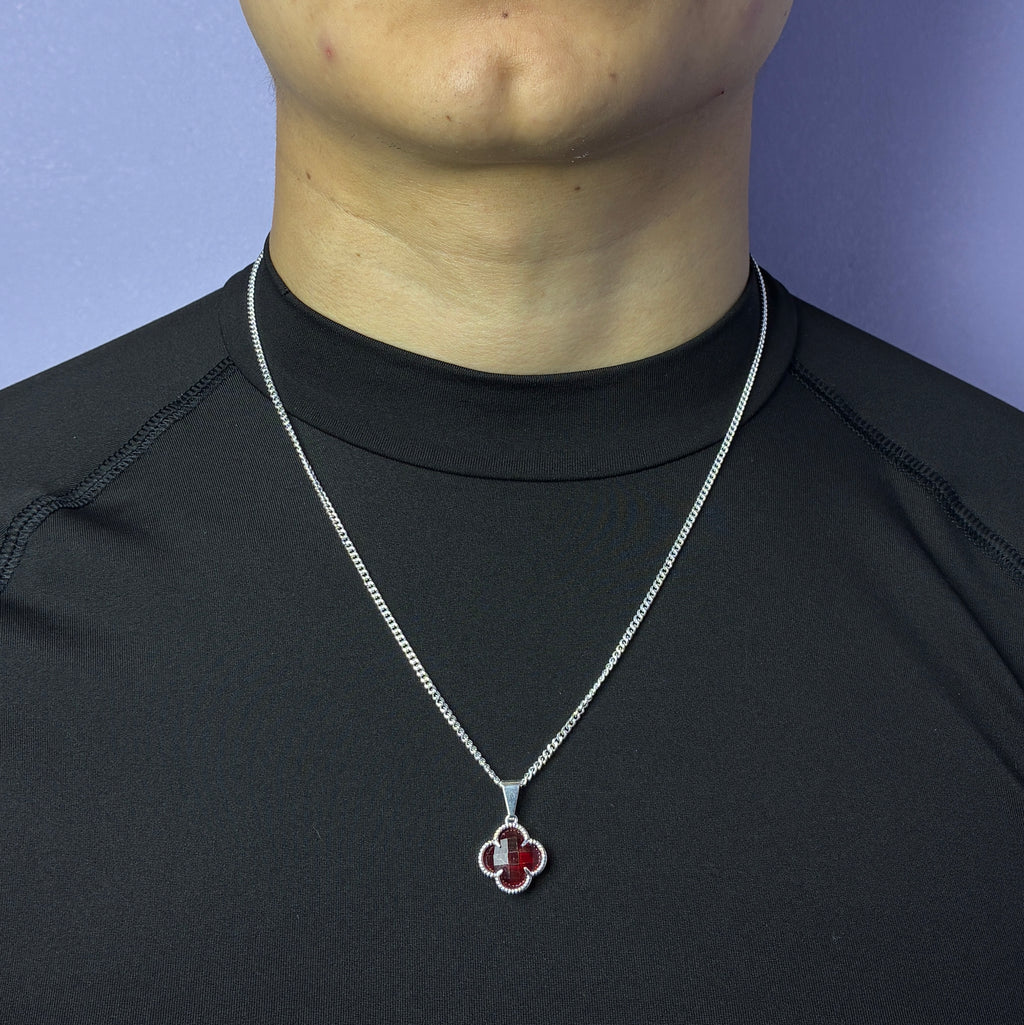 Lucky Clover Pendant - Rojo