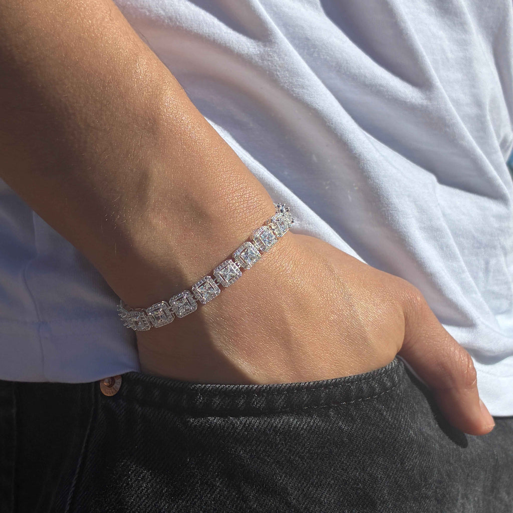 Pulsera Tennis Luxe Cuadrada
