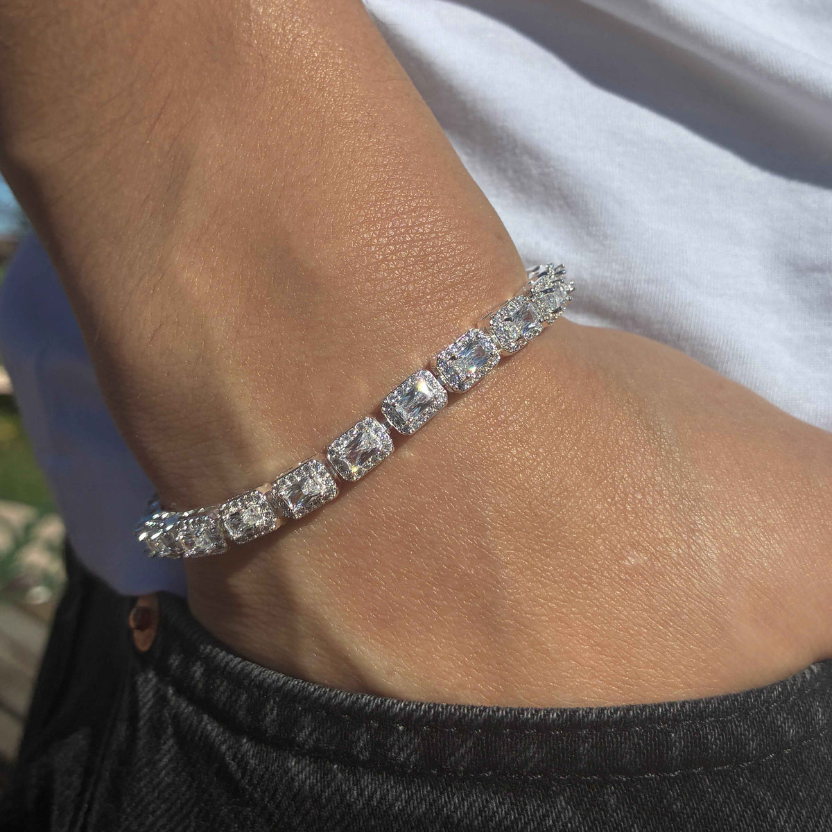 Pulsera Tennis Luxe Rectangular