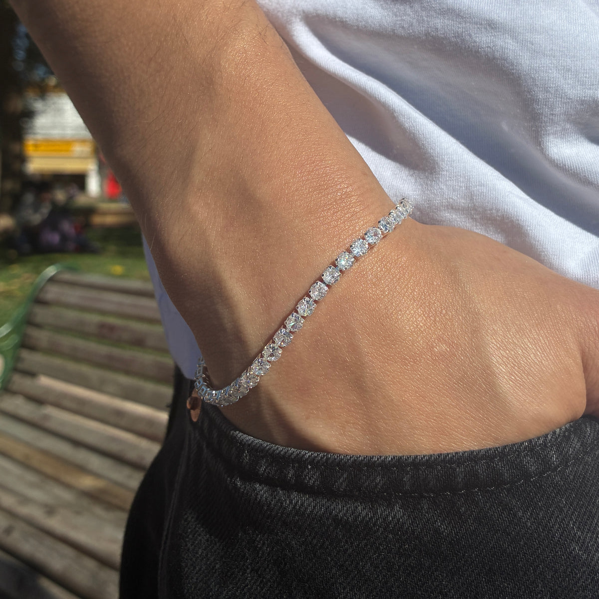 Pulsera Tennis Cuadrada 5MM