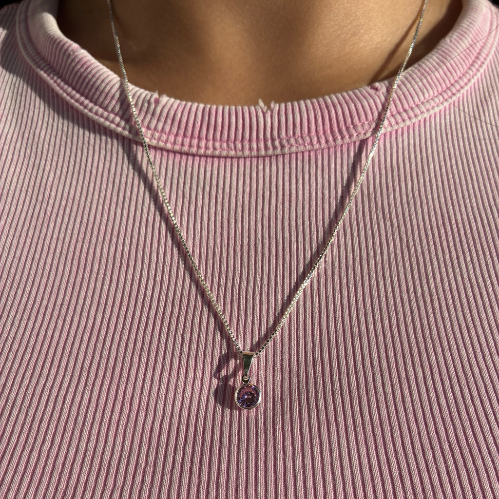 Collar Punto Rosado