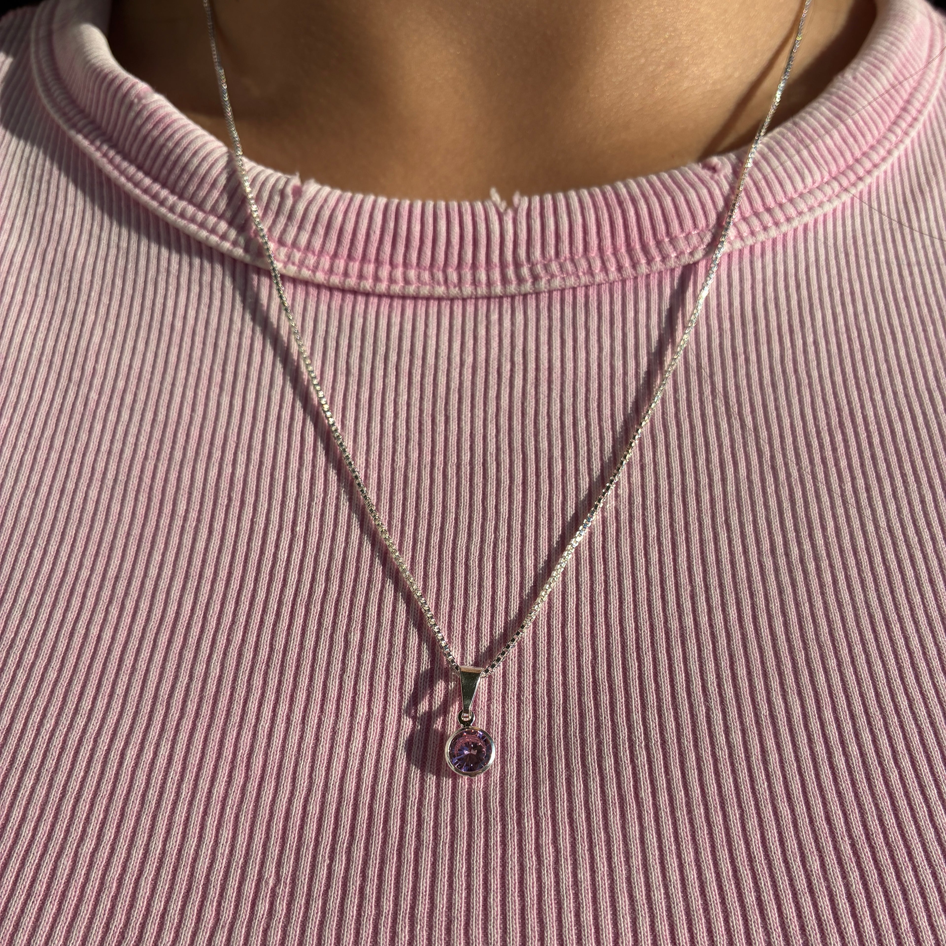 Collar Punto Rosado