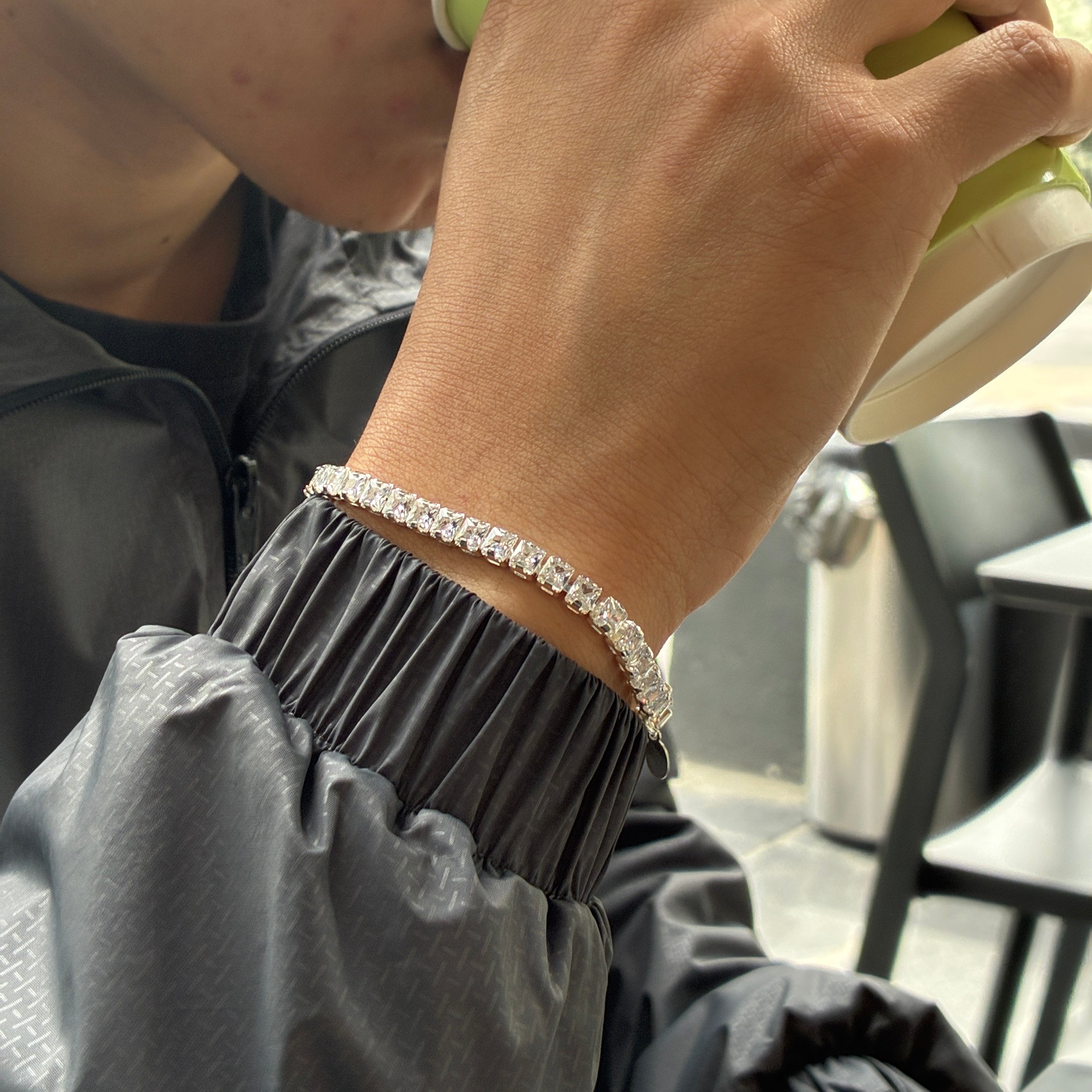 Pulsera Tennis Cuadrada - 4MM