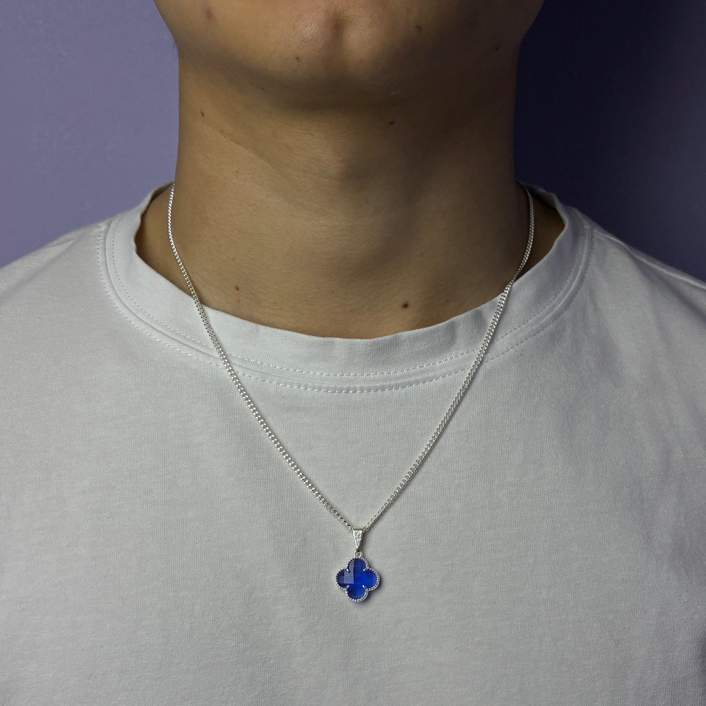 Lucky Clover Pendant - Azul