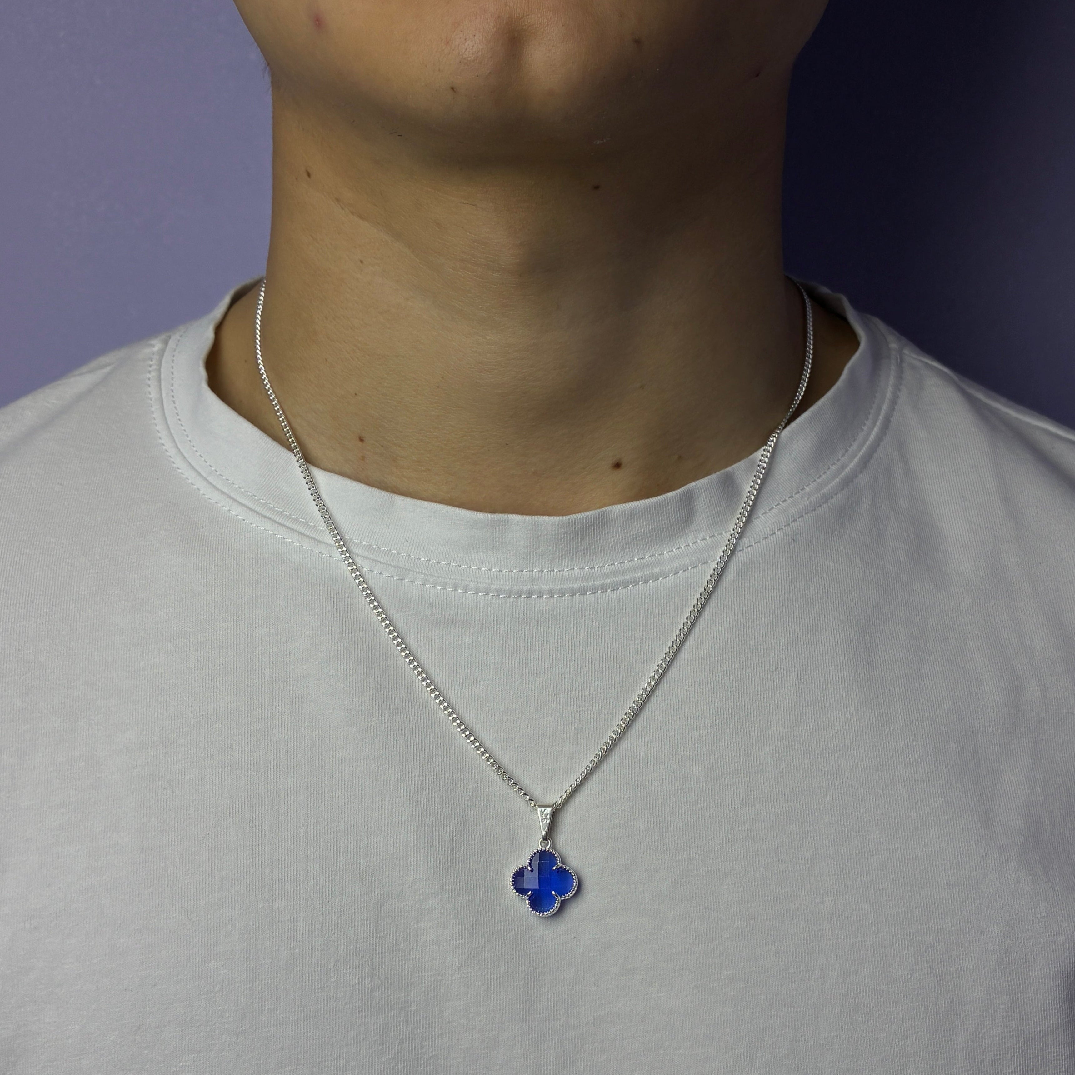 Lucky Clover Pendant - Azul