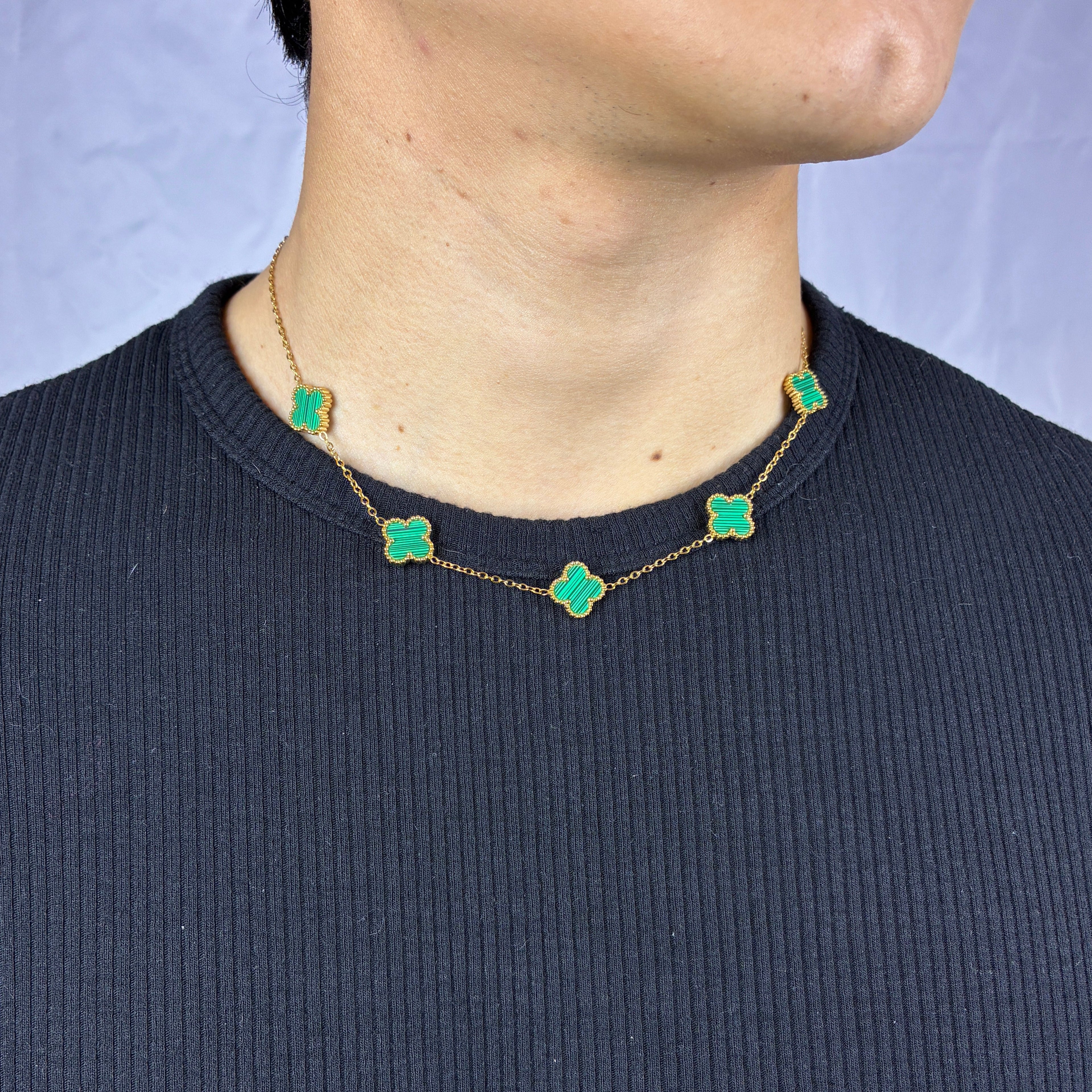Collar Van Cleef Gold Verde