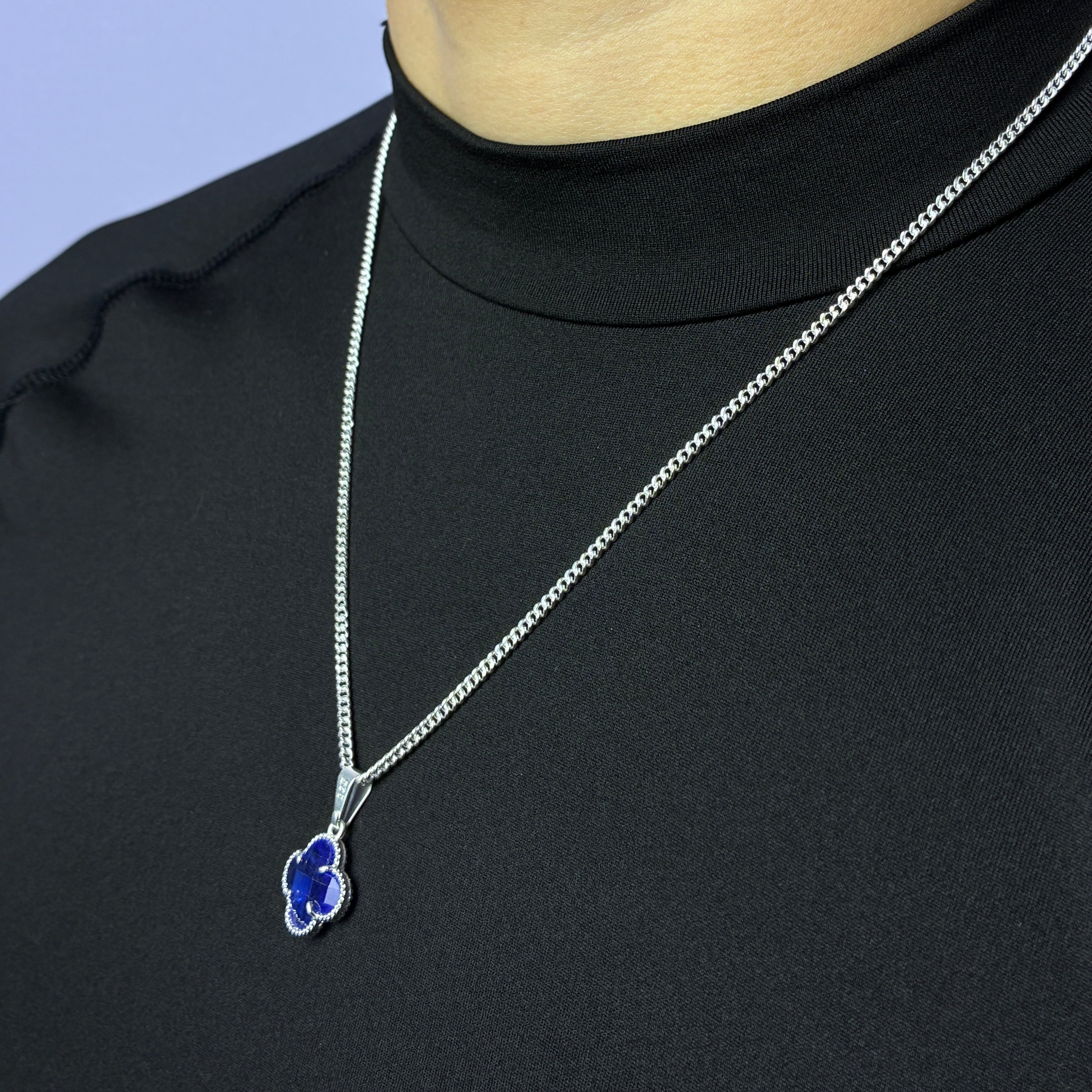 Lucky Clover Pendant - Azul