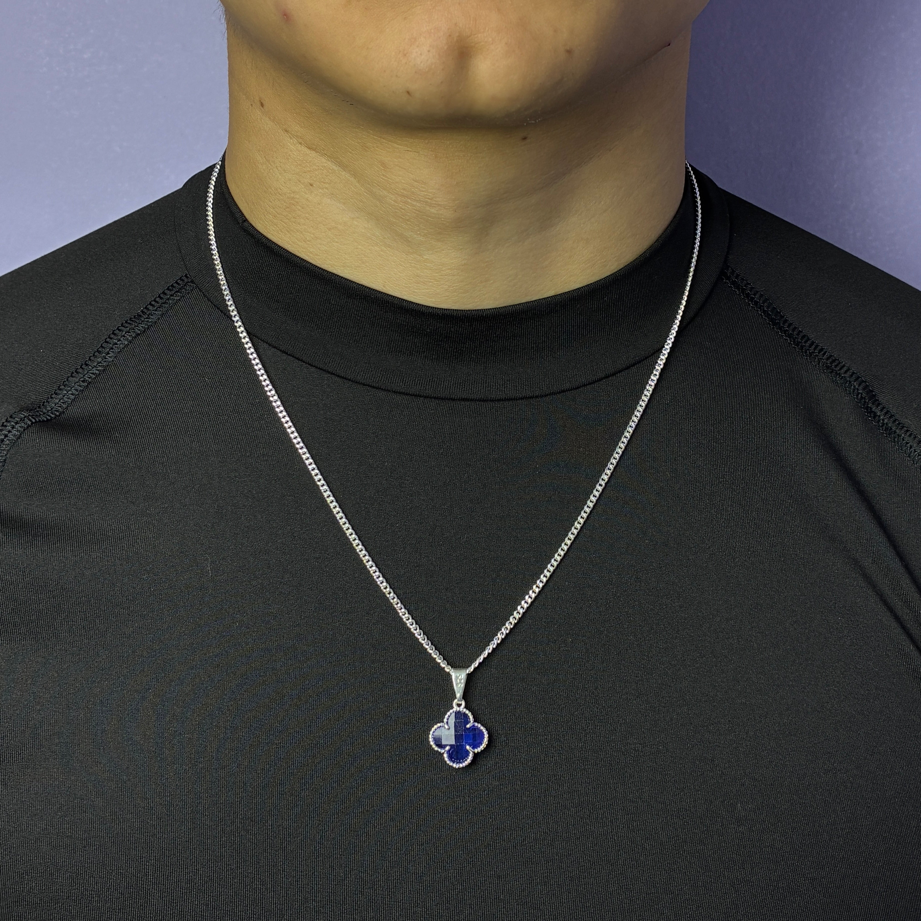 Lucky Clover Pendant - Azul