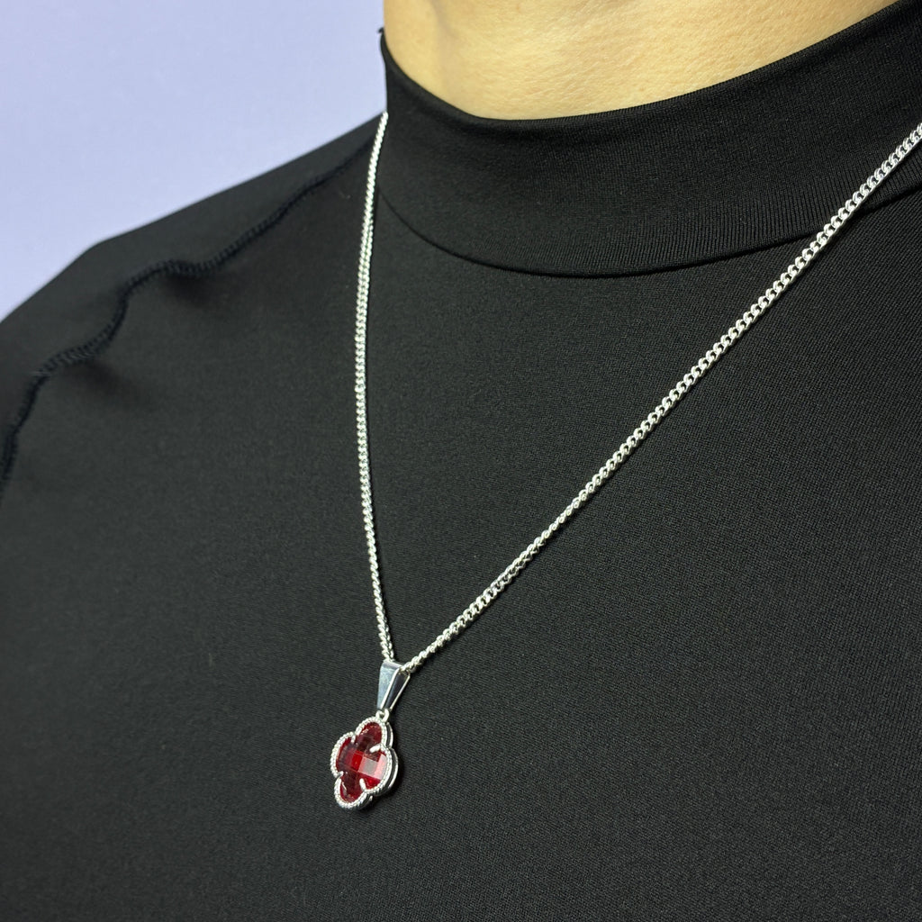 Lucky Clover Pendant - Rojo