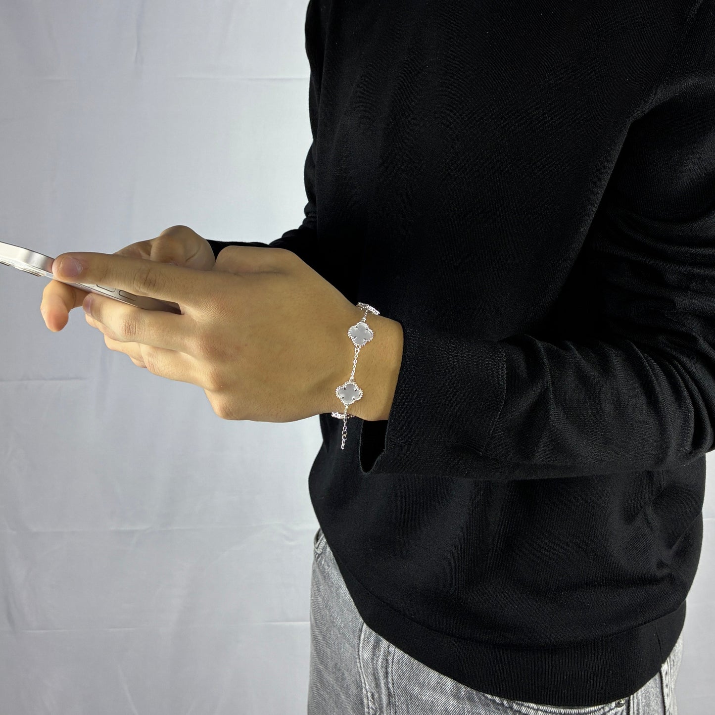Pulsera Van Cleef Silver Blanca