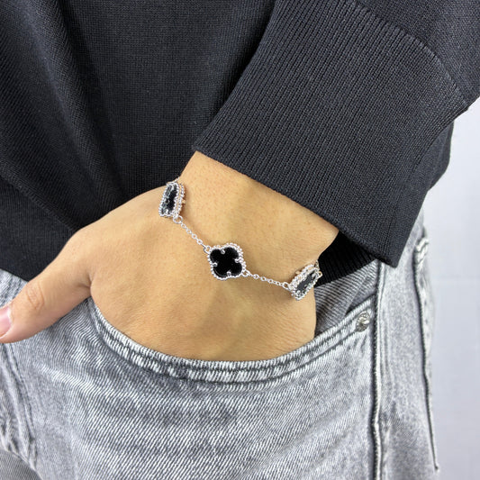 Pulsera Van Cleef Silver Negra