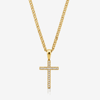 Collar Cruz Tennis Gold - ANCORA Joyas