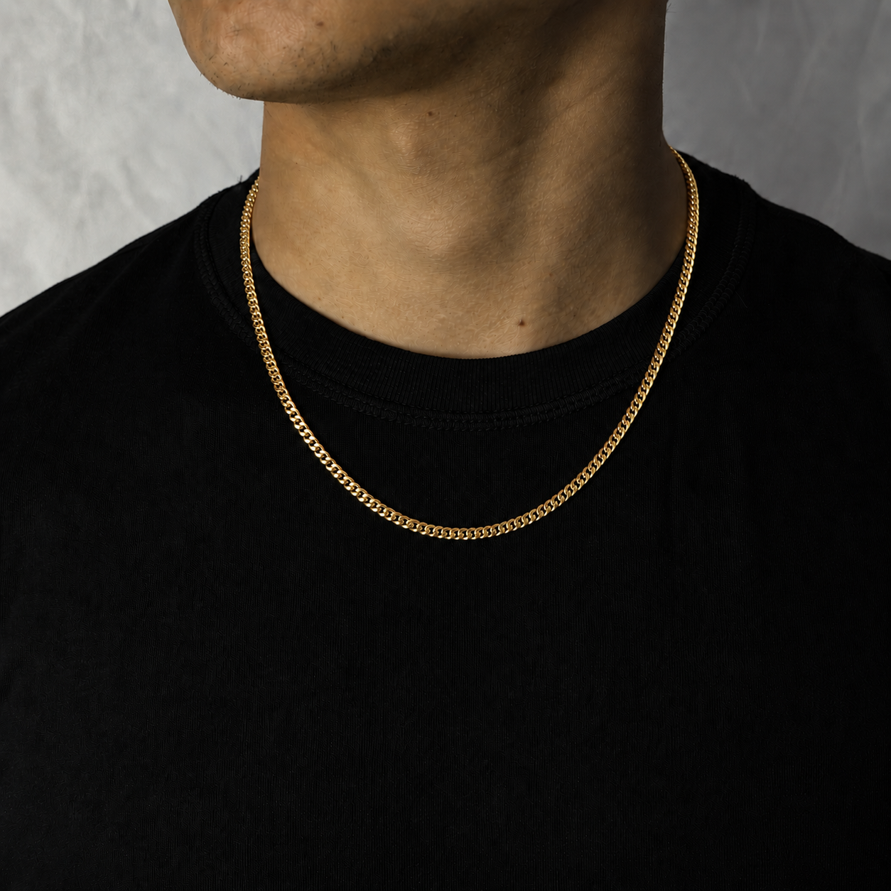 Cadena Cubana Gold 3MM