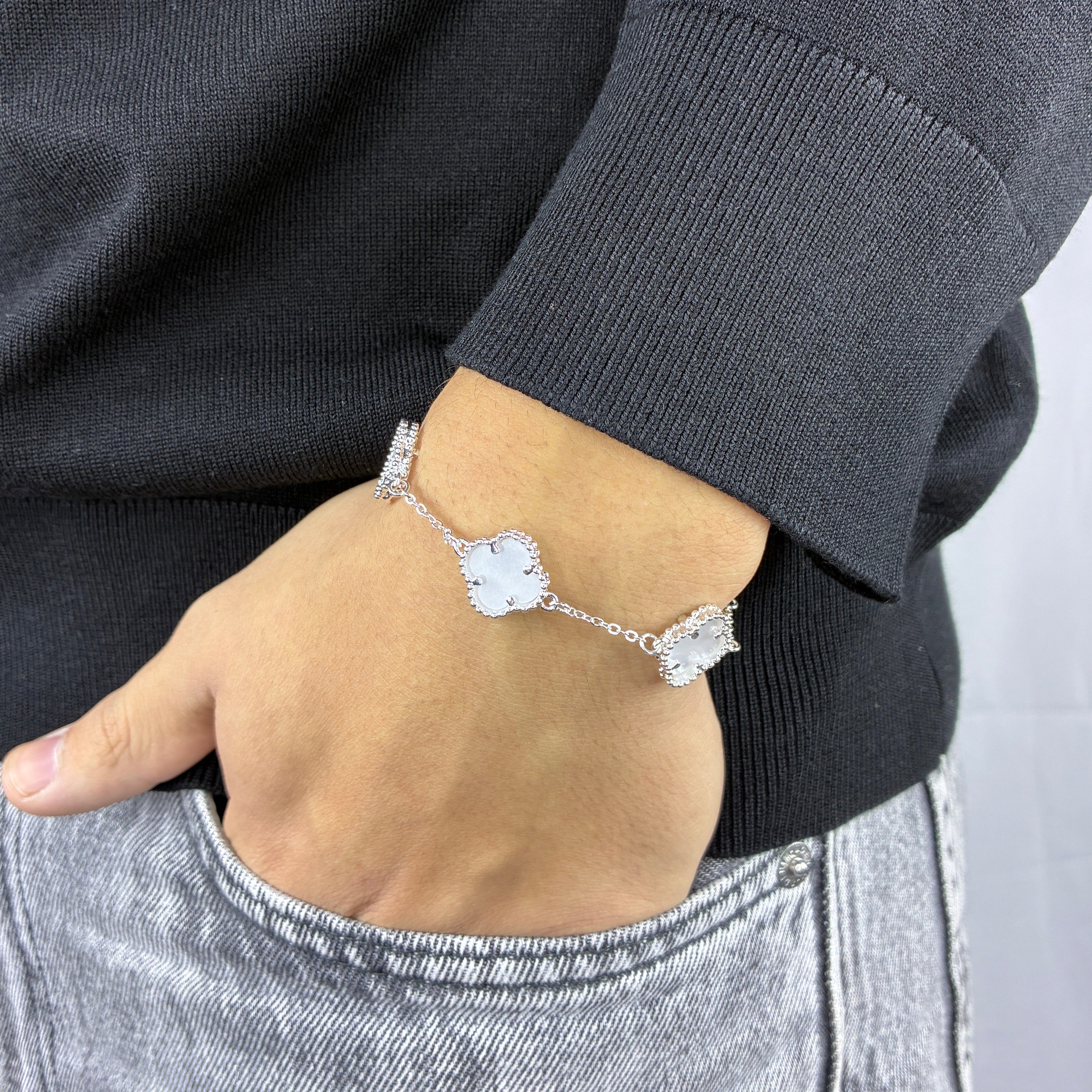 Pulsera Van Cleef Silver Blanca