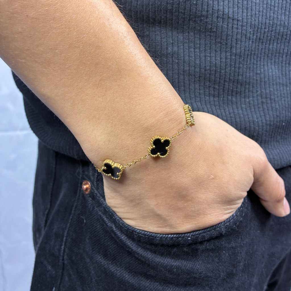 Pulsera Van Cleef Gold Negro