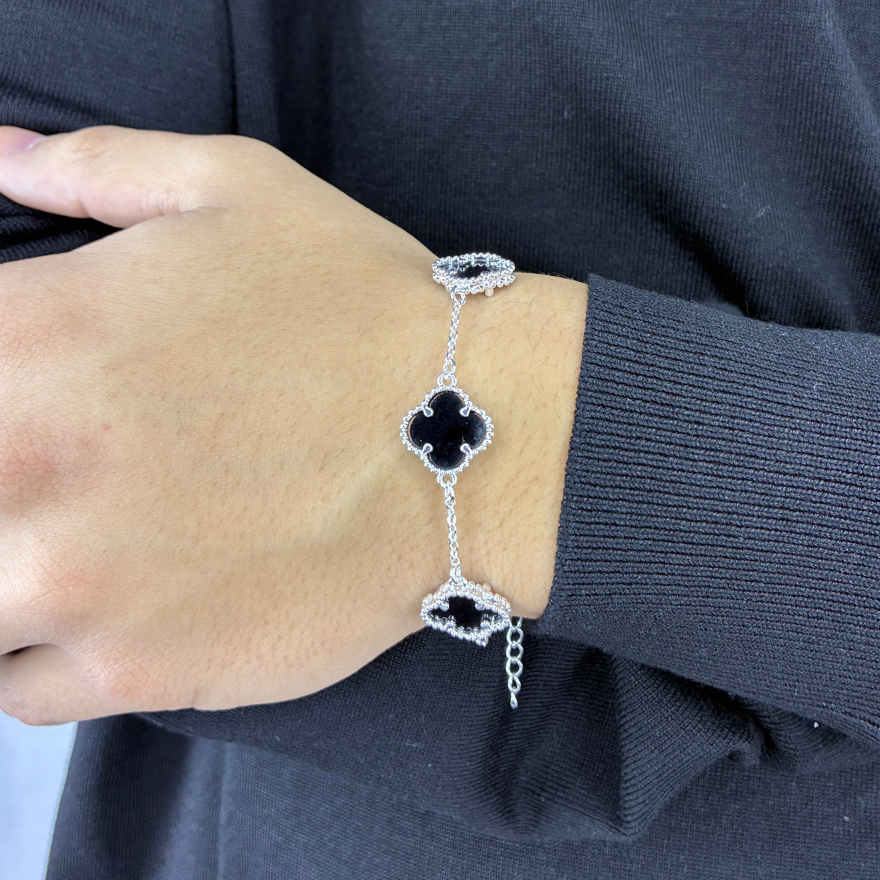 Pulsera Van Cleef Silver Negra