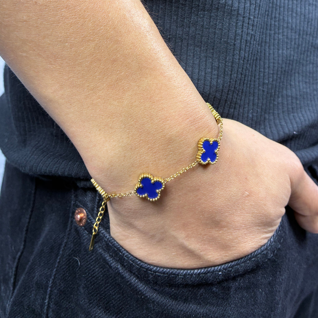 Pulsera Van Cleef Gold Azul