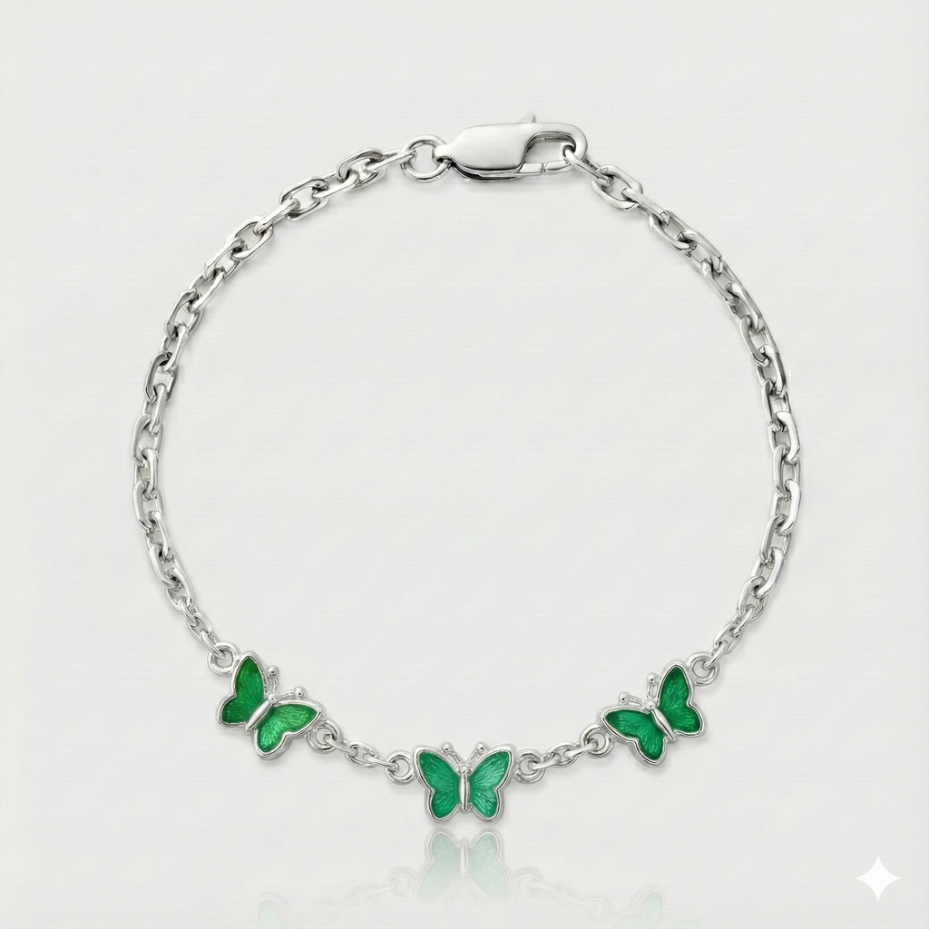 Pulsera Mariposas - Verde