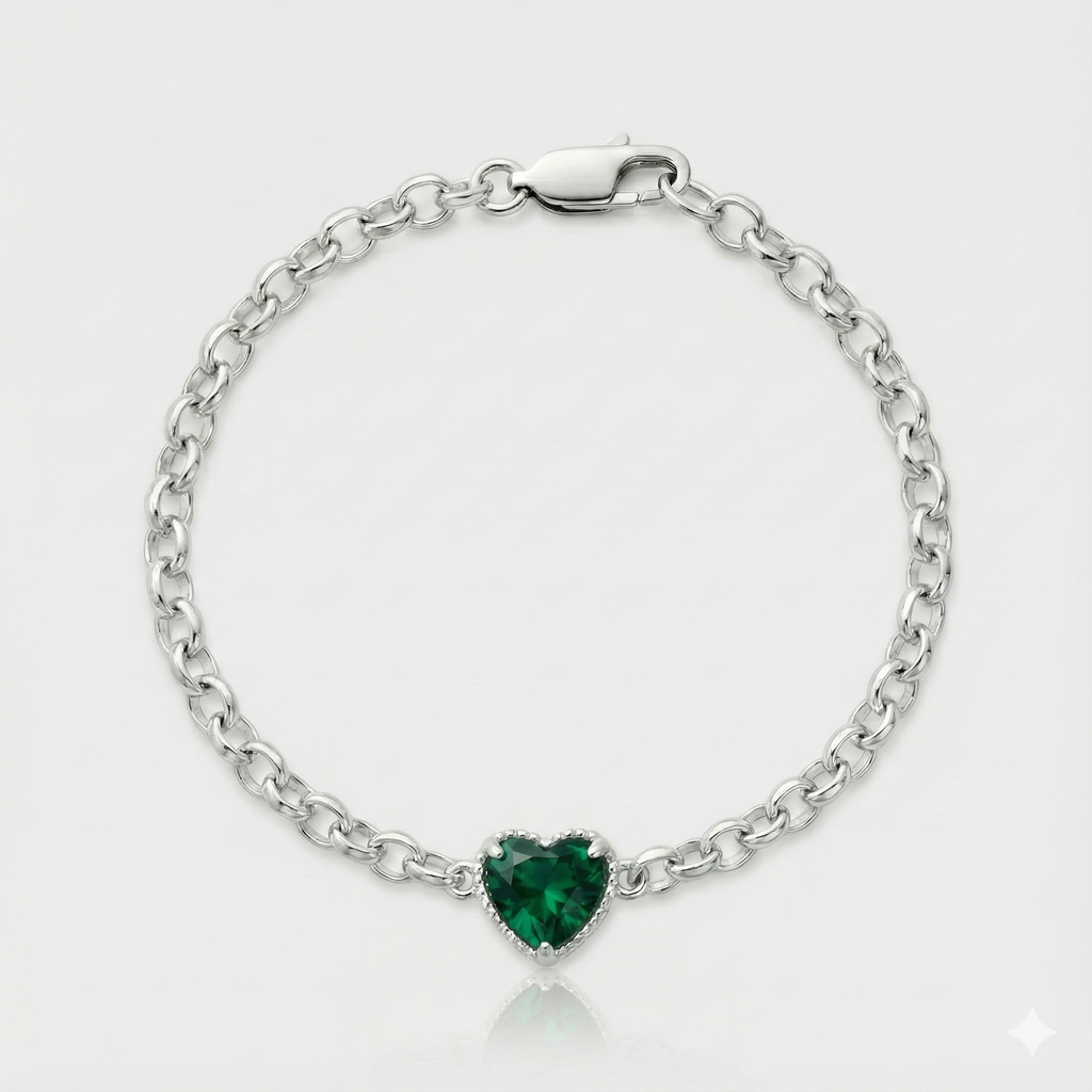 Pulsera Corazón - Verde