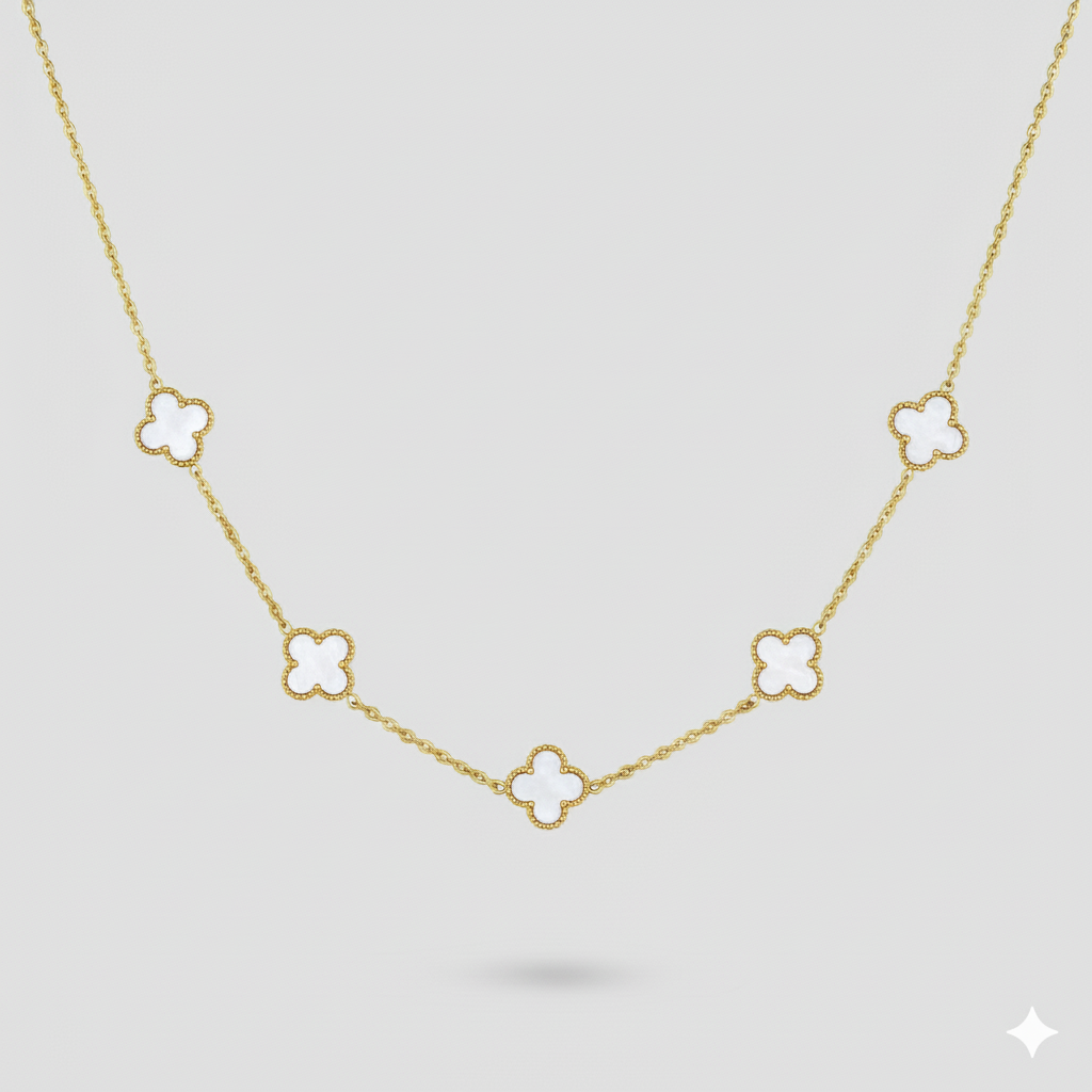 Collar Van Cleef Gold Blanco