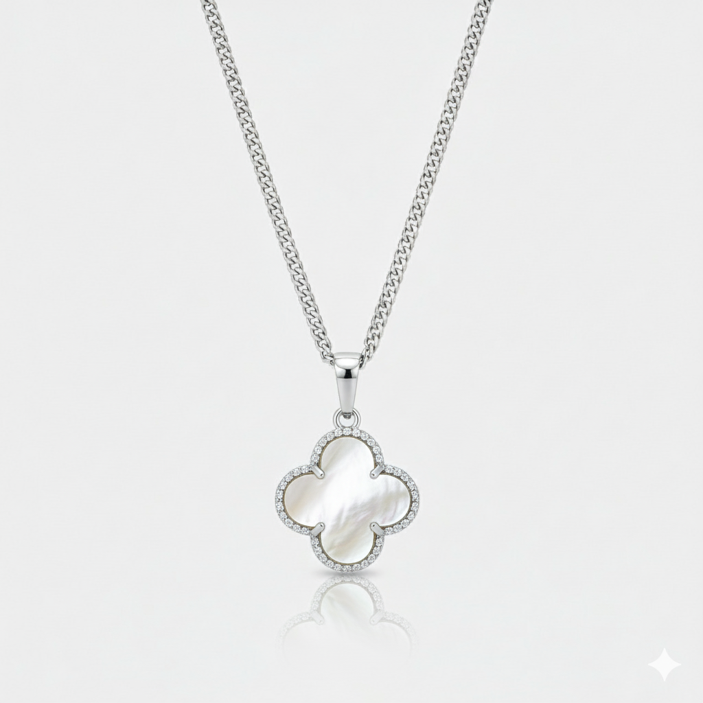 Lucky Clover Pendant - Blanco