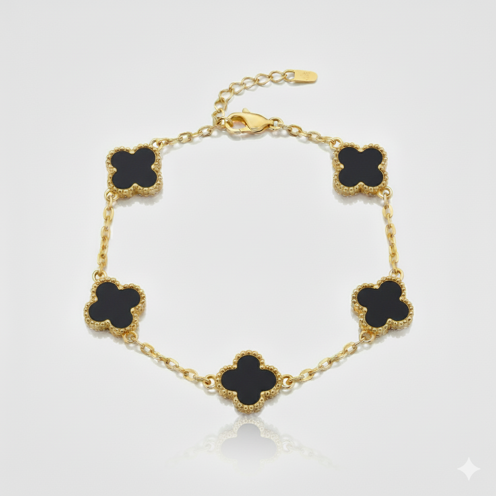 Pulsera Van Cleef Gold Negro