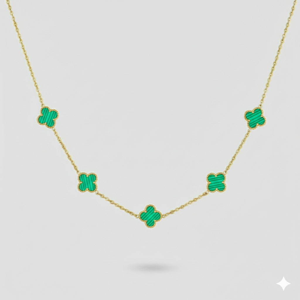 Collar Van Cleef Gold Verde