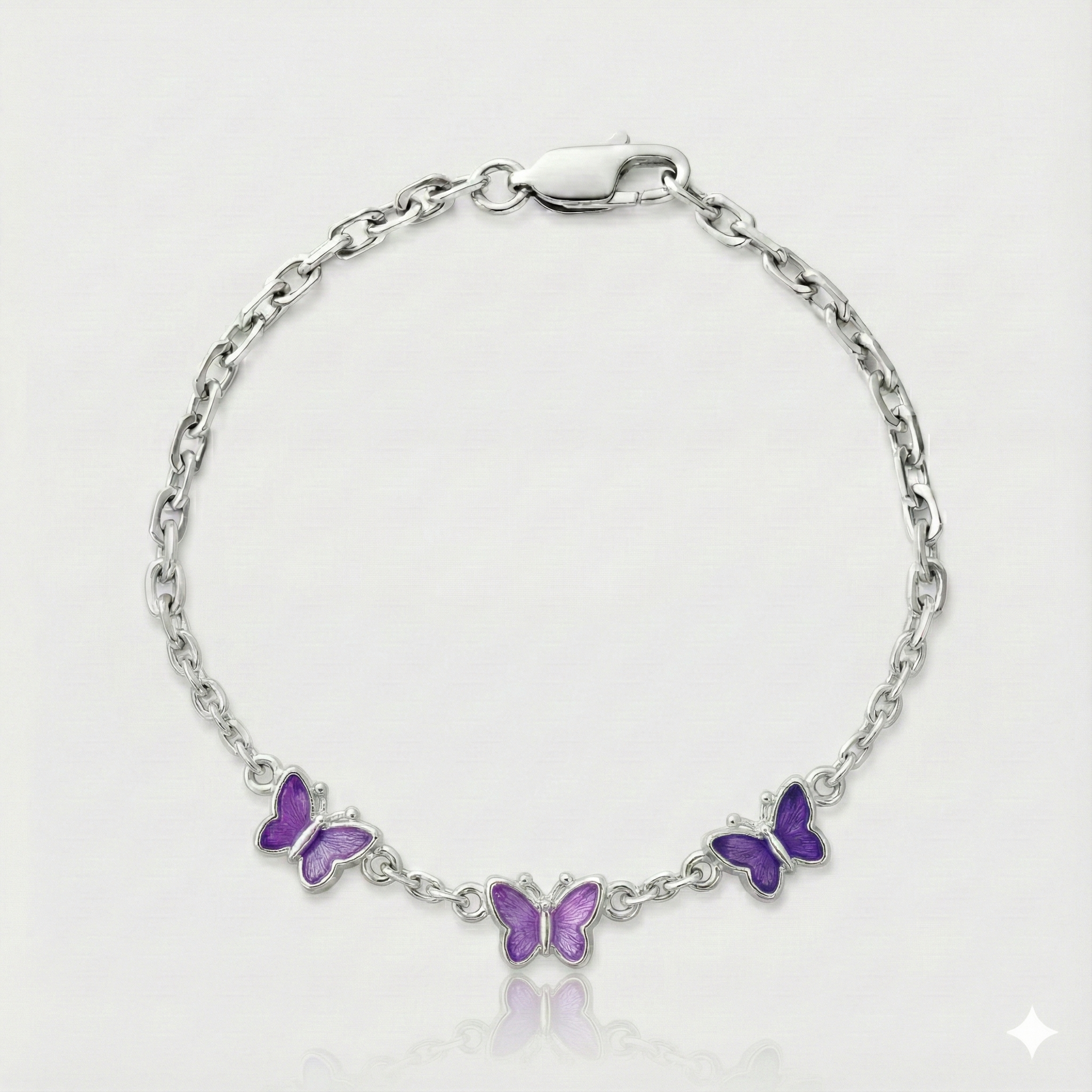 Pulsera Mariposas - Púrpura