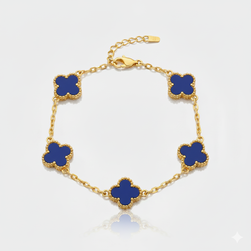 Pulsera Van Cleef Gold Azul