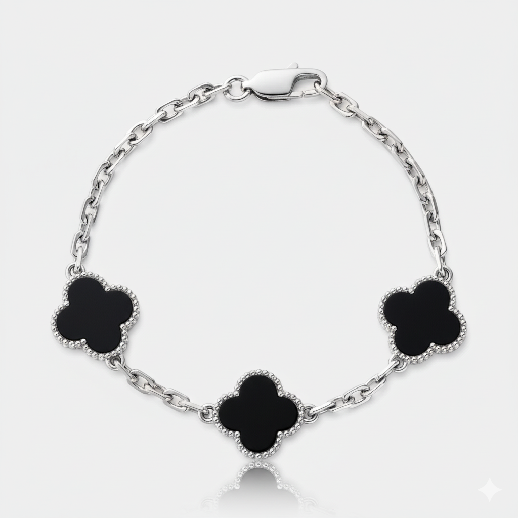 Pulsera Van Cleef Silver Negra