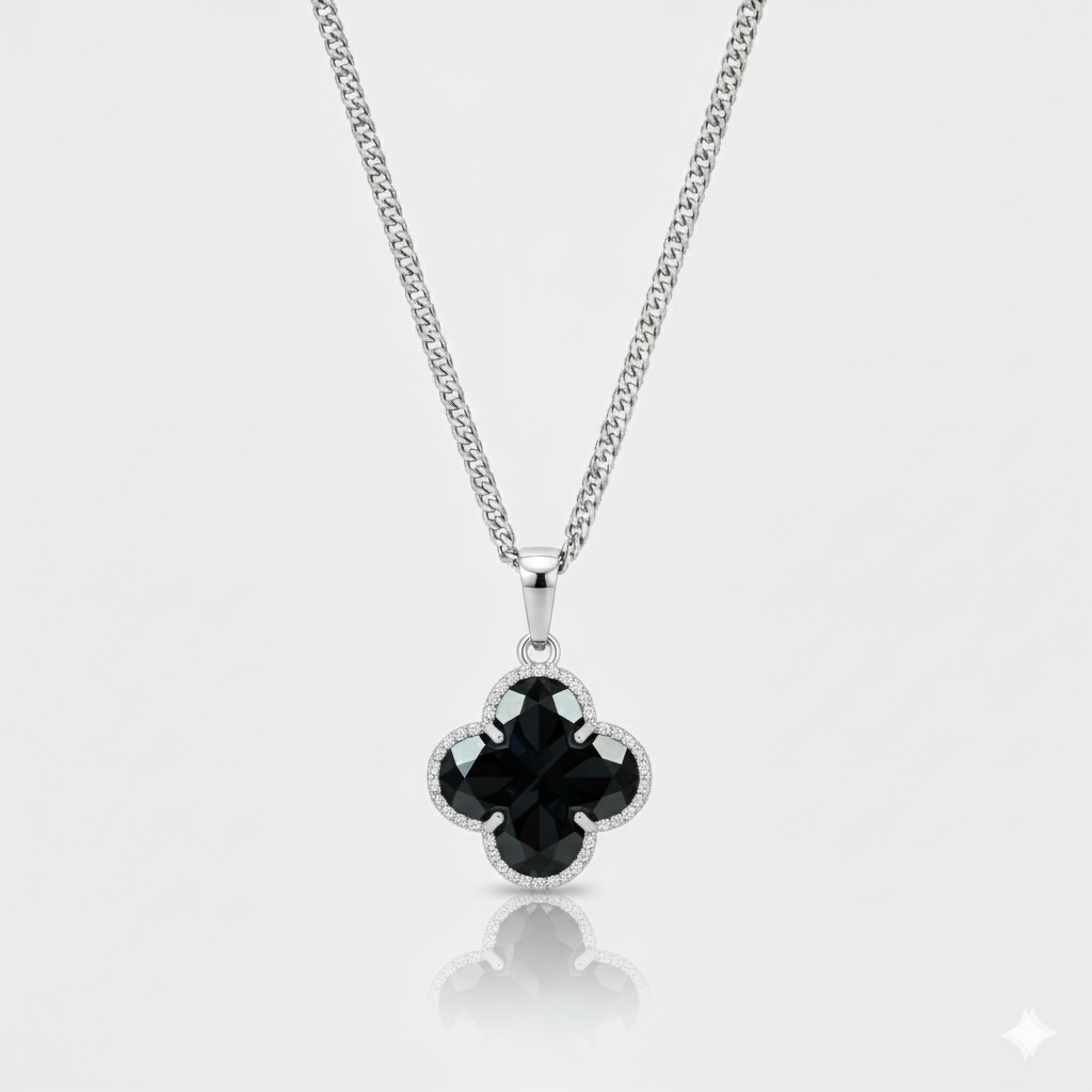 Lucky Clover Pendant - Negro