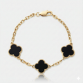 Pulsera Van Cleef Gold Negra