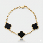 Pulsera Van Cleef Gold Negra