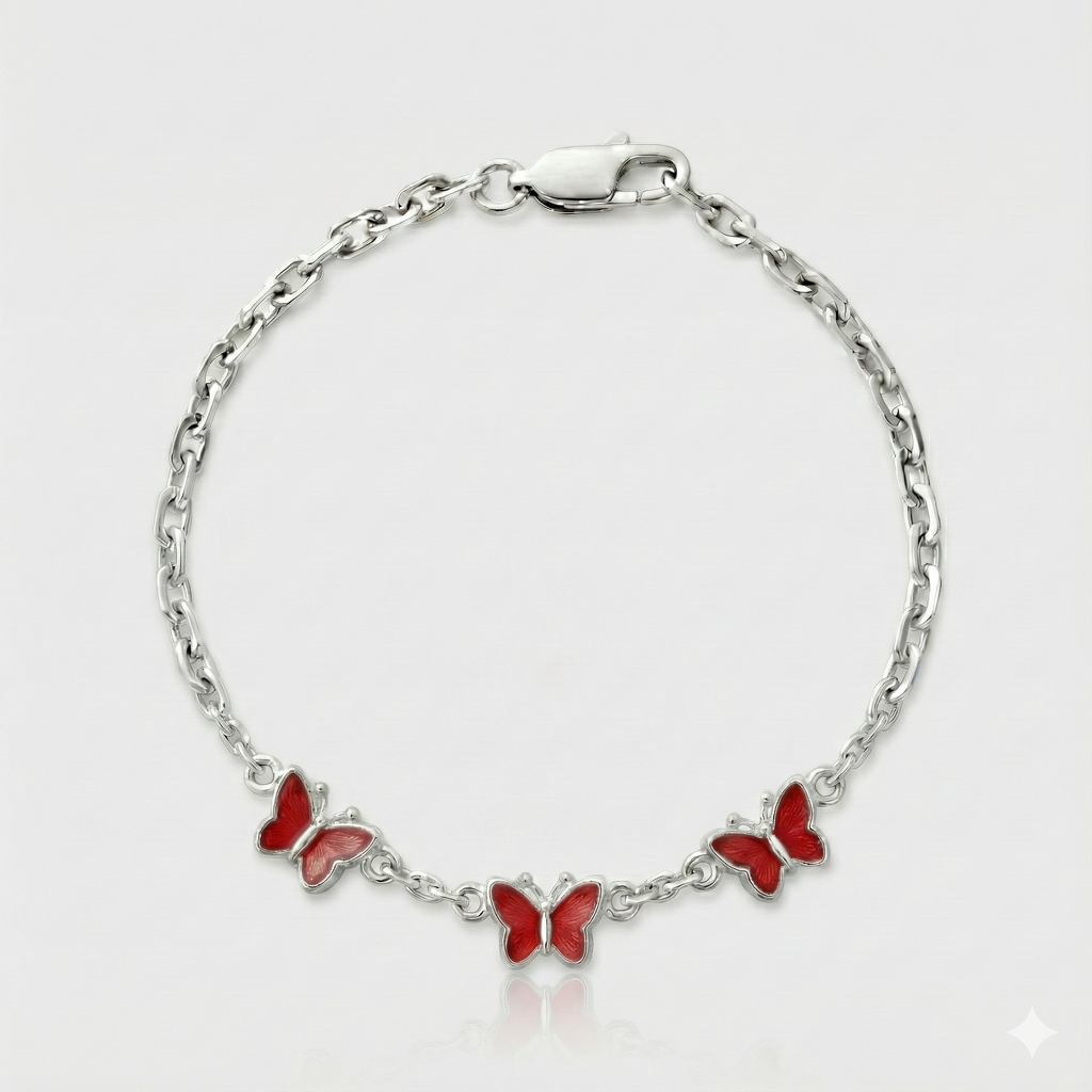 Pulsera Mariposas - Rojo
