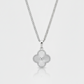 Lucky Clover Pendant - Plateado