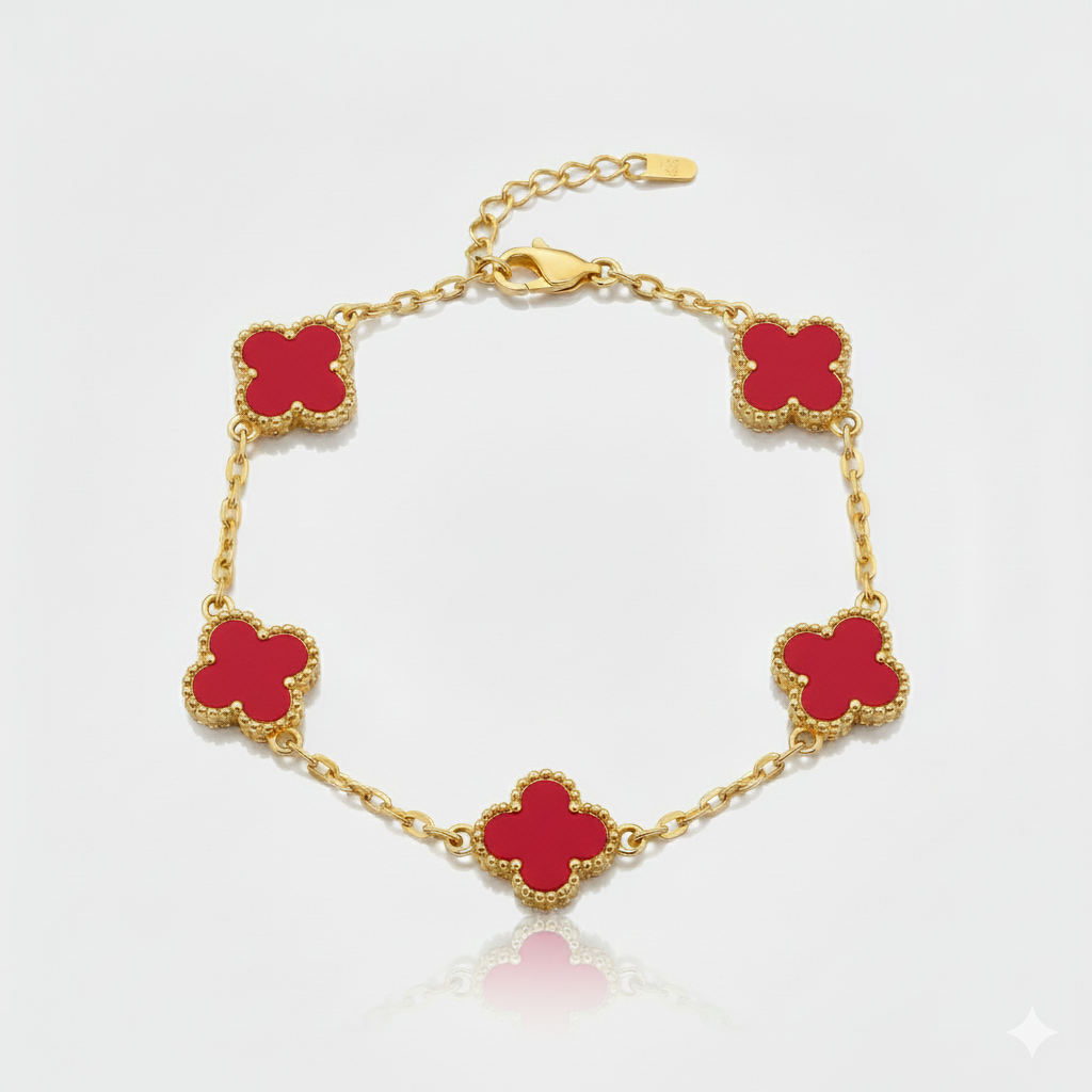 Pulsera Van Cleef Gold Rojo