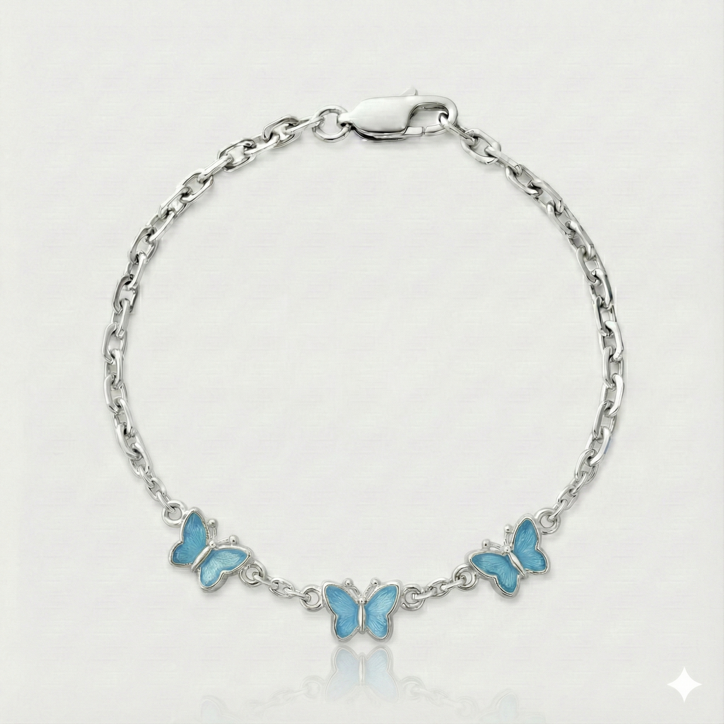 Pulsera Mariposas - Celeste