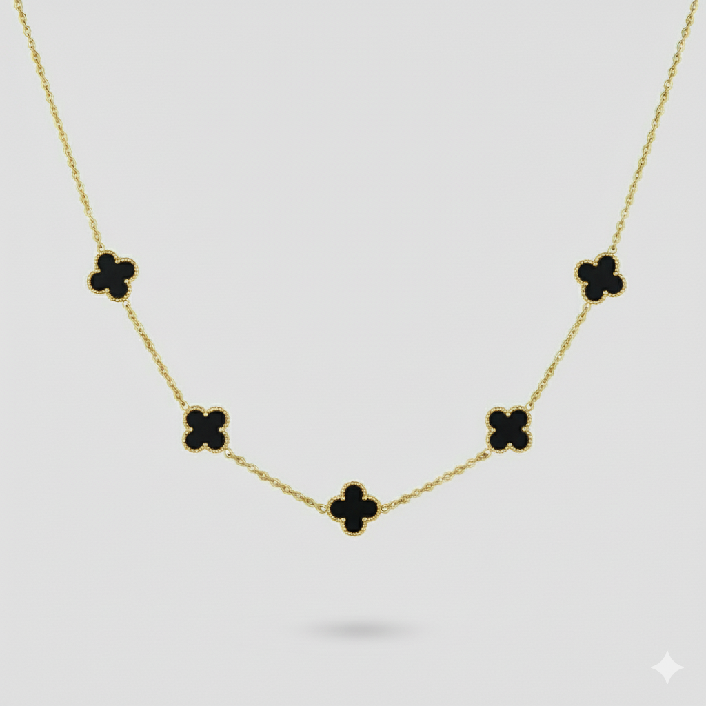 Collar Van Cleef Gold Negro