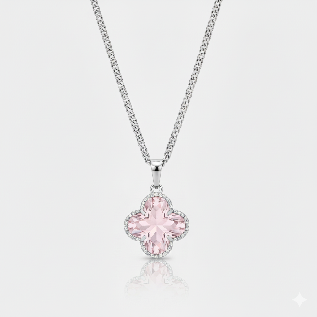 Lucky Clover Pendant - Rosa