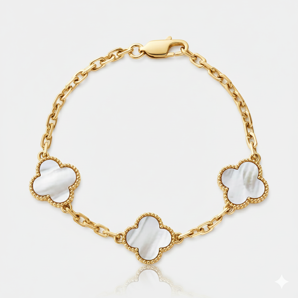 Pulsera Van Cleef Gold Blanca