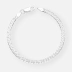 Pulsera Cubana Doble 6MM