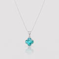 Collar Lucky Clover - Celeste