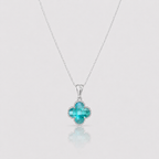 Collar Lucky Clover - Celeste