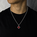 Lucky Clover Pendant - Rojo
