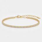 Pulsera Tennis Cuadrada Gold 3MM