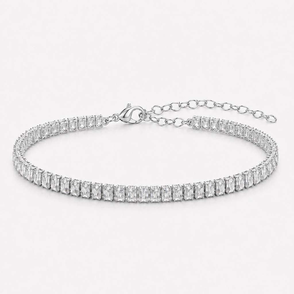 Pulsera Tennis Rectangular 4MM
