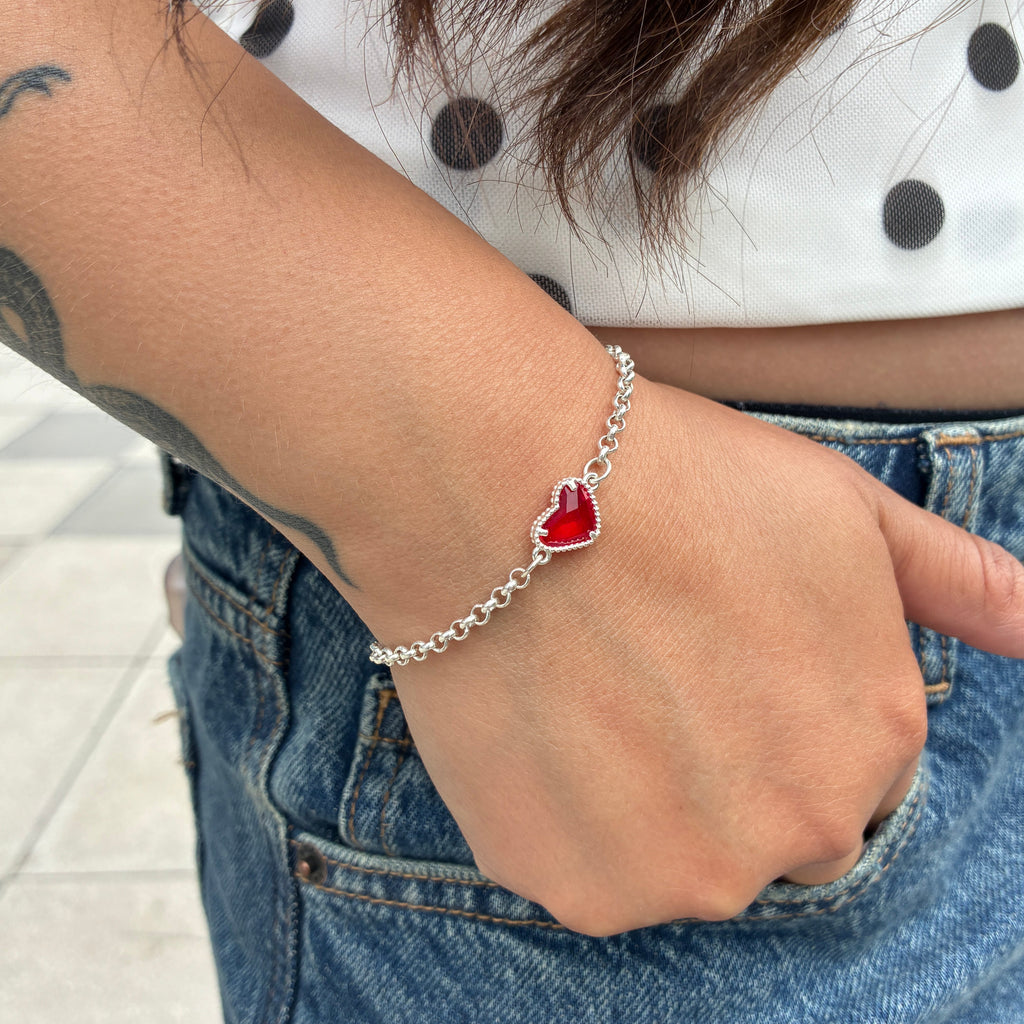 Pulsera Corazón - Rojo