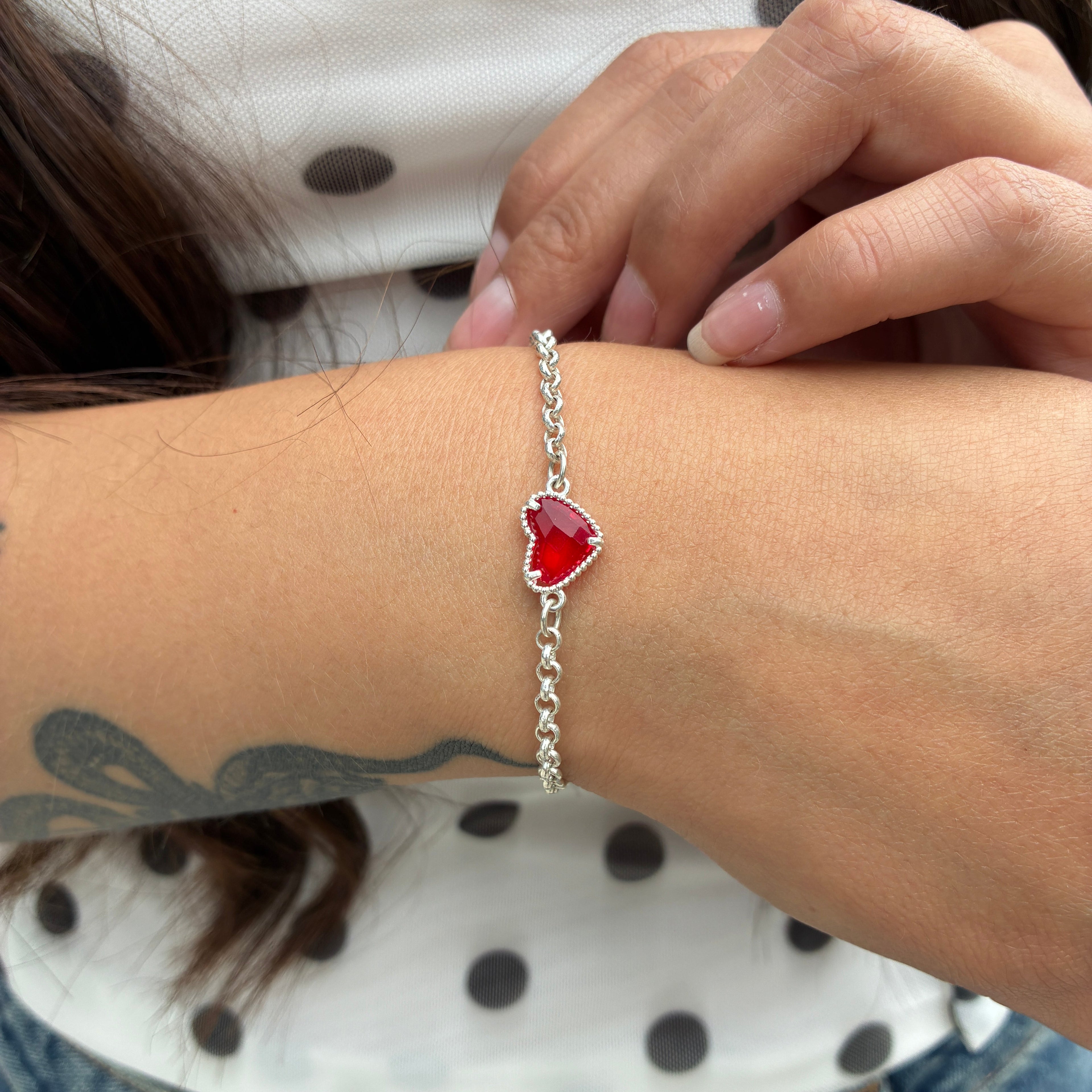 Pulsera Corazón - Rojo