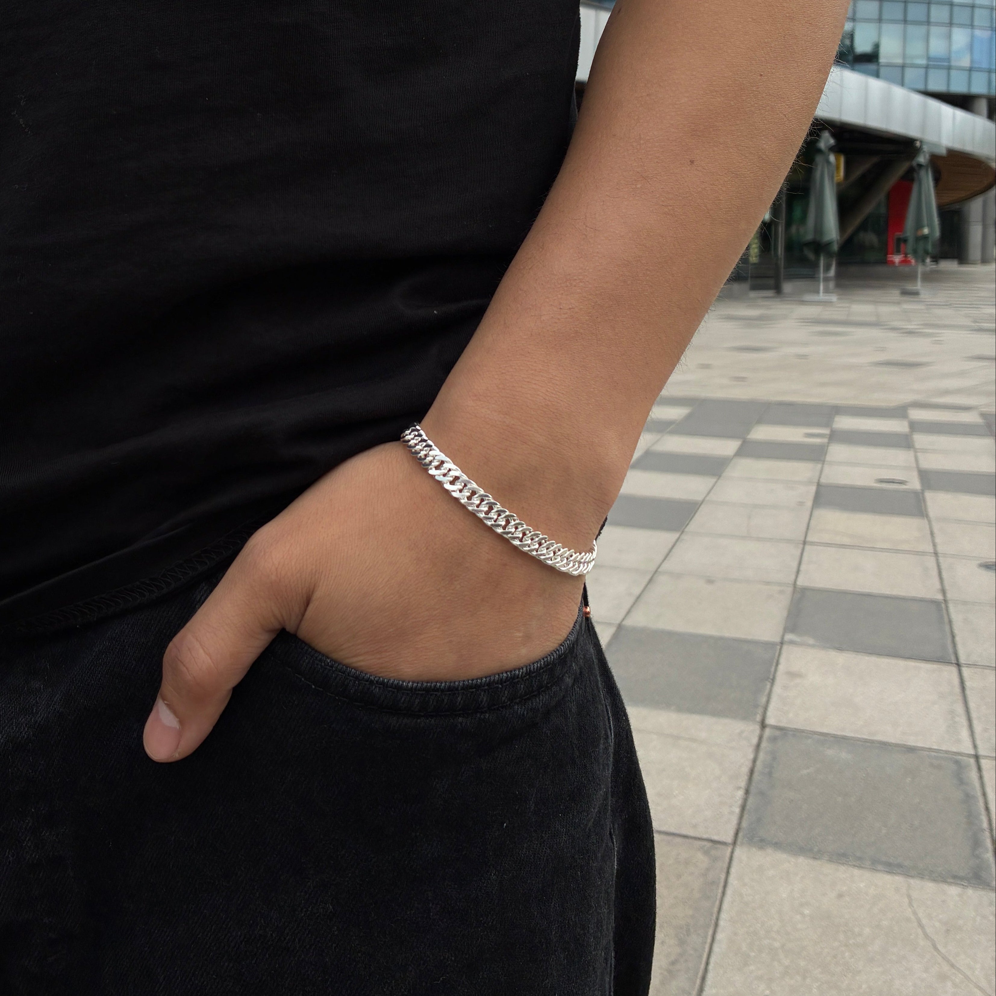 Pulsera Cubana Doble - 6MM